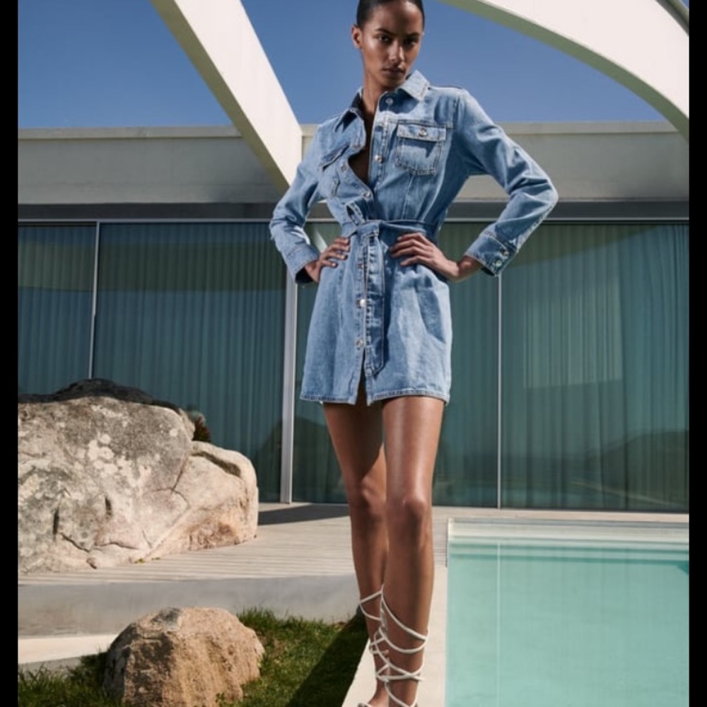 Zara denim mini dress